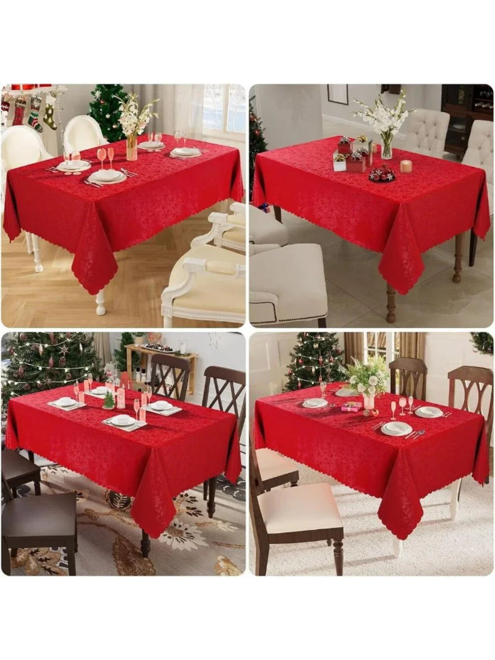 Waterproof Heavy Duty Vinyl Tablecloth, Rectangle 60x84 Inch, Durable & Easy